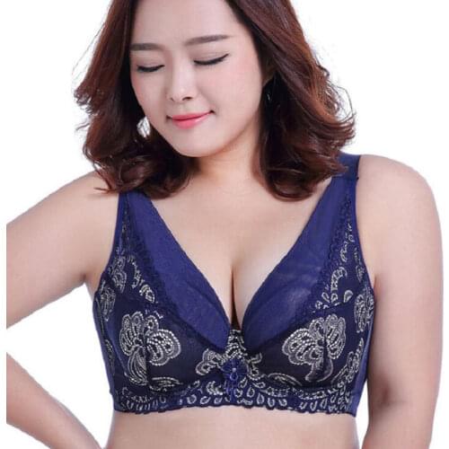 Thin cup plus size bra big plump women thin pad full cup sexy lace push up bra women underwear Bralette Sutia modis bralette
