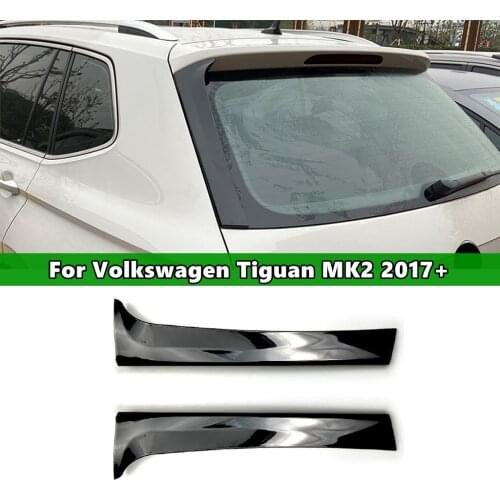 Gloss Black Rear Side Wing Roof Spoiler Stickers Trim Cover for Volkswagen Tiguan L Tiguan MK2 2017-2020 Car Trim