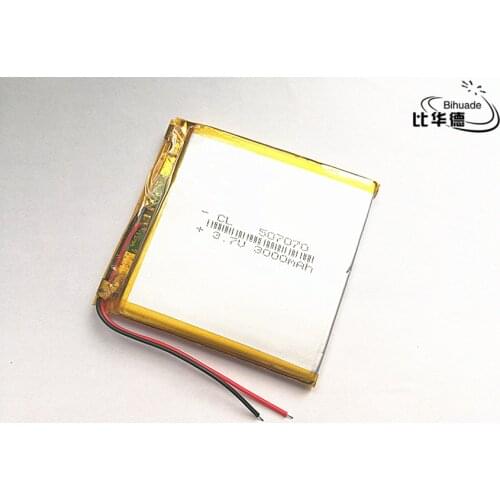 3.7V,3000mAH 507070 (polymer lithium ion battery) Li-ion battery for tablet pc 7 inch 8 inch GPS,mp3,mp4