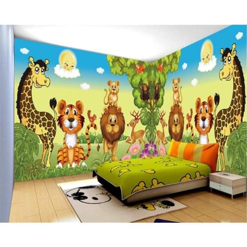 Beibehang Custom fashion papel de parede 3d wallpaper classic childrens animals suitable for boys and girls bedroom background