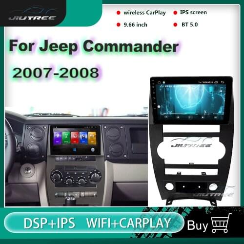 Double DIn Android 10.0 Car Radio For Jeep Commander 2007 2008 Auto Stereo Reciver Multimedia Player GPS Navigation Head Unit