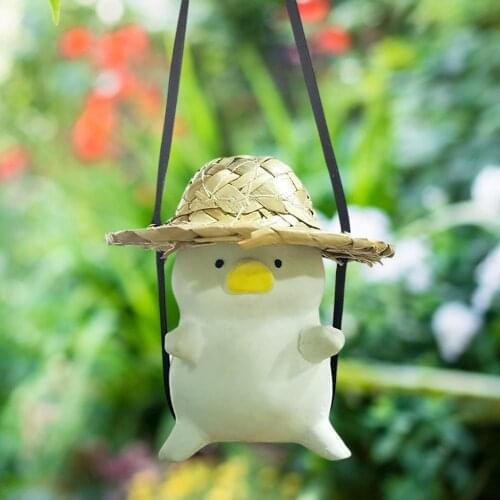 Car Pendant Cute Anime Little Duck Pig Dinosaur Swing Auto Rearview Mirror Hanging Ornaments Interior Decoraction Accessories