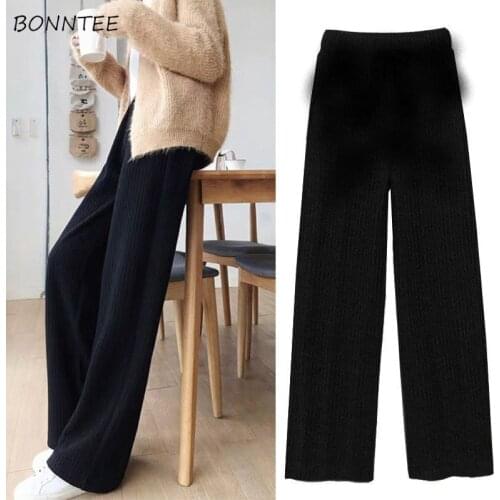 Pants Women Solid All-match Oversize Loose Ladies Minimalist Comfortable Popular Basic Trousers Student Leisure Ulzzang Chic Ins