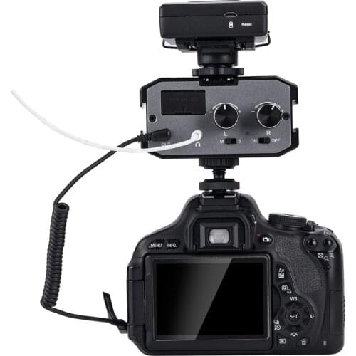 Comica CVM-AX1 Mono Stereo Audio Mixer Adapter Microphone for DSLR Canon EOS T6 Nikon D3300 ual Channels Amplifier 3.5MM Jack