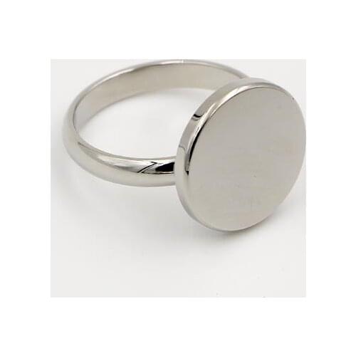 Silver color smooth round finger rings for women jewelry, fashion stainless steel woman ring best friends gifts bijoux femme