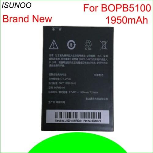 ISUNOO 5pcs/lot 1950mAh BOPB5100 Battery For HTC Desire 516 D516d htc516 D516w Desire 316 D316d 316d Mobile Battery