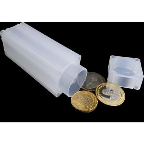 PCCB coin tube Lot 5 pcs Storage box for coins PP plastic , direct for 19 20.5 22.5 25 27 or 30mm coins Free shipping