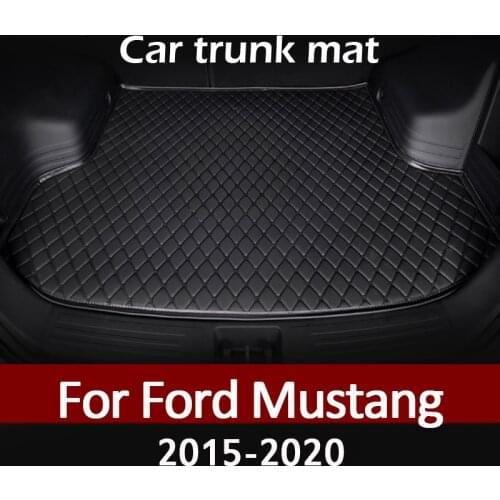 MIDOON Car trunk mat for Ford Mustang 2015 2016 2017 2018 2019 2020 cargo liner carpet interior accessories cover