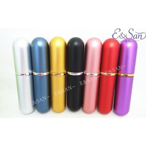 L59-6ML Round Aluminum Double Glass Perfume Bottles Lipstick Tube Perfume Cosmetic Tubes 100pcs/lot