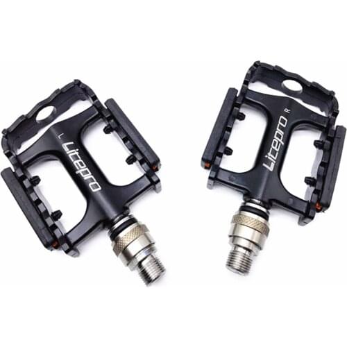 Litepro Folding Bike Pedal For Brompton 3 Sealed Bearing Pedal Titanium Alloy Axle Bicycle Quick Release 412 Steel Axis Pedals