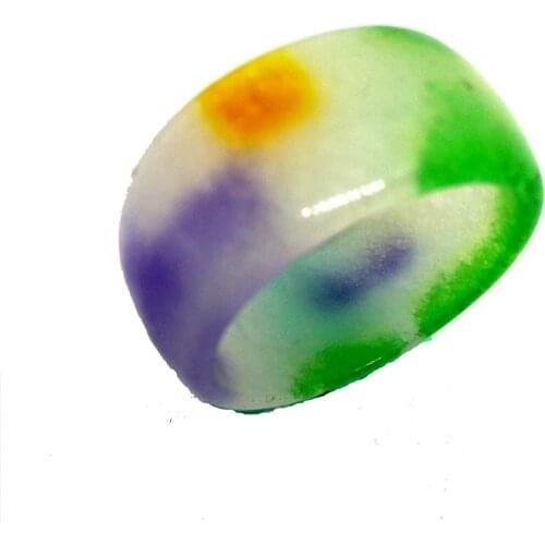 Koraba Natural Chinese 3 Colors Jade Jadeite Ring Gemstone Fine Jewelry Wedding Classic With Stones For Women Emerald Men