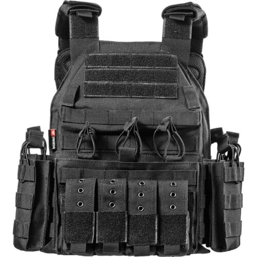 YAKEDA 1000D Nylon Plate Carrier Tactical Vest Outdoors Military Tactics Accessories - Khaki /Camouflage/Grey