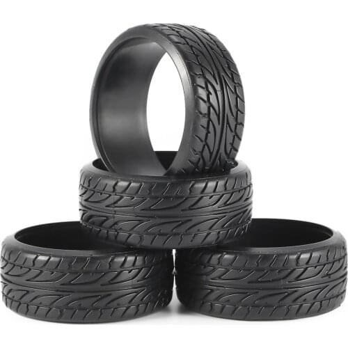 4pcs RC On-road Car Tyre 1/10 Medium Grain Drift Plastic Hard Tire 26mm for Wheels KYOSHO TAMIYA HPI Redcat Racing HSP RC Car