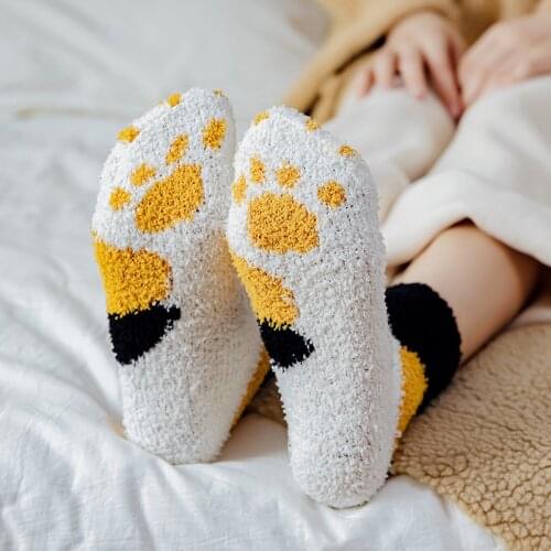 Animal Printing Sleeping Womens Socks In Winter Thicken Cute Girls Socks Kawaii Cartoon Childrens Funny Clothing For Women