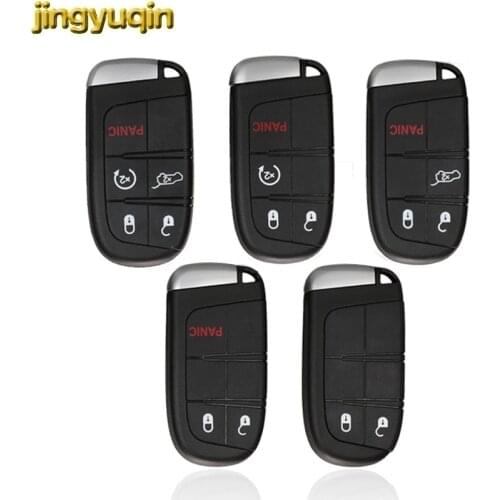 Jinyuqin 2/3/4/5 BTNS Smart Car Key Shell For Jeep Grand Cherokee Dodge Ram 1500 Journey Charger Dart Challenger Durango Fiat