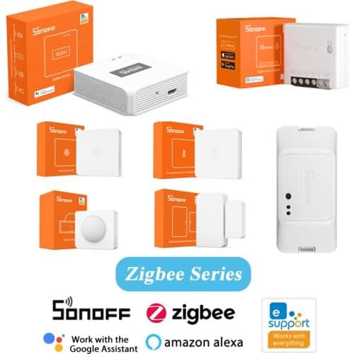 SONOFF Zigbee Bridge / SNZB-01 / SNZB-02 / SNZB-03 / SNZB-04 / BASICZBR3 / ZBMINI DIY Switch Smart Home with Alexa Google Home