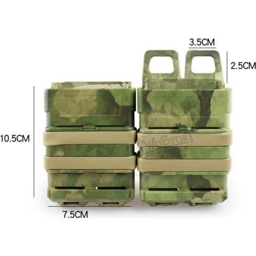 Tactical FastMag Fast Double 5.56 Magazine Holster Pouch Set For MOLLE System