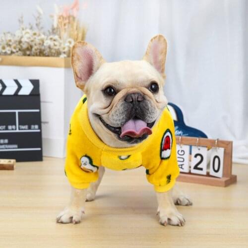 Warm Dog Coat Cotton Fleece Puppy Clothes Puppy Vest Clothing French Bulldog Chihuahua Cartoon Vest Small Dog Clothes for Dogs