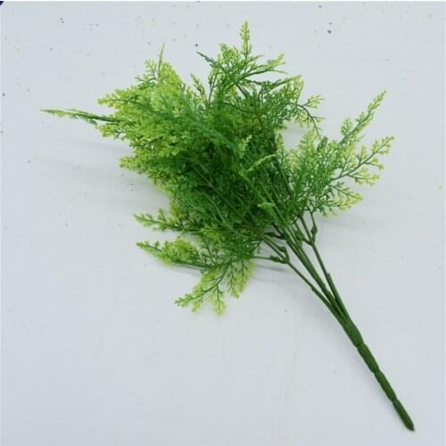 Party Wall Decoration Simulation Small Fern Green Artificial Leaves Vivid Color Fake Plants Home Garden Wedding Supplies