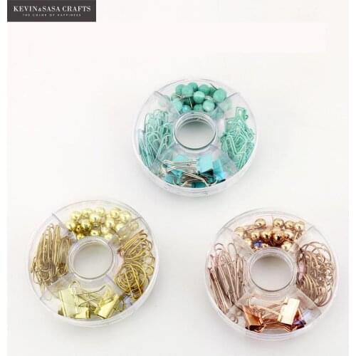 65Pcs/Set Soli Color Clips Set Office Supplies Quality School Stationery for Students Office Accessories Clip Bookmark Clips