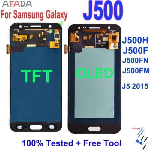 Tested AMOLED LCD For Samsung J5 J500 J500F J500FN J500M J500H 2015 LCD Display Touch Screen Digitizer Assembly LCD Replacement