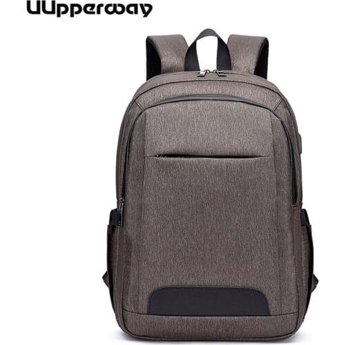 Male 15 Inch Laptop Backpack Vintage Mens Waterproof Backpacks Large Capacity USB Charging Business School Travel Bag Mochila