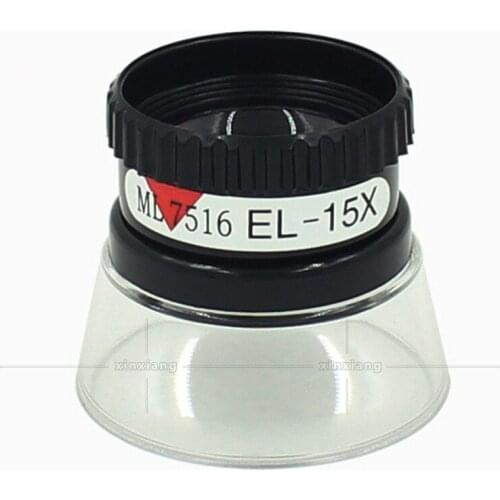 15 Times Portable Cylinder Plastic Desktop Magnifying Glass Repair Watch Drawing Map Jewelry Craft Inspection and Detection