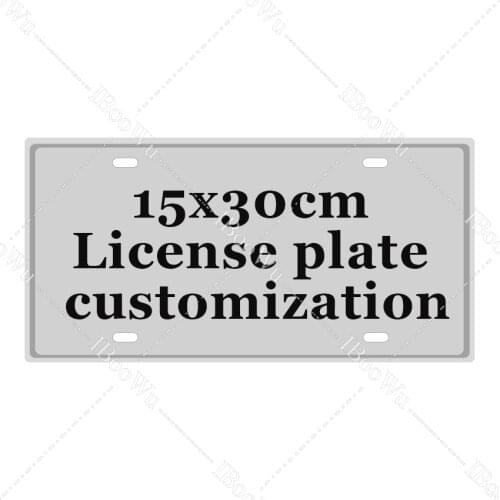 15x30cm License Plate Customization Regular or Retro Style Car Number Vintage Metal Poster