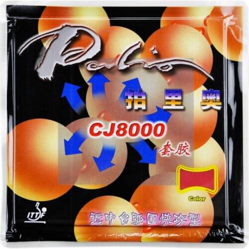 2 Pcs Palio Cj8000 Pips-in Table Tennis Rubber Ping Pong Racket Rubber With Sponge Hardness 42-50