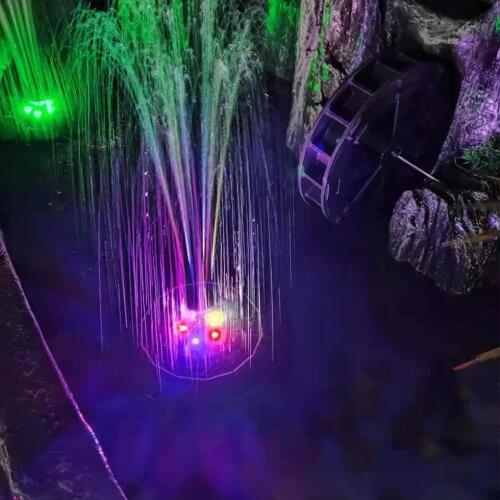 3.8W Solar Water Fountain Pump Colorful LED Lights Floating Garden Fountain Pump Swimming Pools Pond Lawn Decor