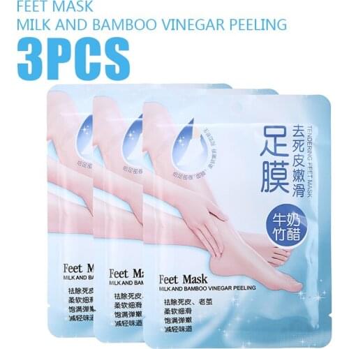 3packs Exfoliating Foot Mask Peel Socks Remove Hard Dead Skin Callus Reduces Feet Odor Nourishes Skin Patch