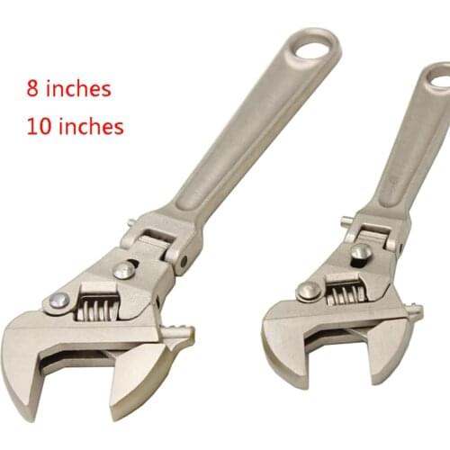 8 Inch Adjustable Ratchet Wrench With Folding Handle Dual Purpose Socket Wrench Spanner Hand Tool Spanner