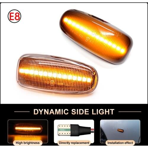 For Mercedes-BENZ E-Class W210 C-Class W202 W208 Car LED Dynamic Blinker Sequential Flashing Light Turn Signal Side Marker Lamp