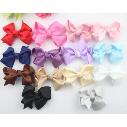 10pcs/lot Grosgrain Ribbon Hair Bow Baby Girls Bow for Children Photo Props Hair Accessories