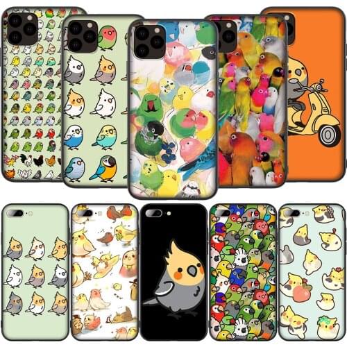 T37 Chubby Cockatiel Silicone Soft Case for iPhone 12 Mini 11 Pro XS Max XR X 8 7 6 6S Plus 5 5S SE 2020