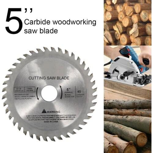 Cutting Saw Disc Diameter 5 Inch 30/40 Teeth Circular Saw Blade Angle Grinder Saw Disc Carbide Tipped Woodworking Cutter Tool