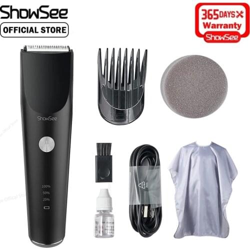 Xiaomi Showsee C2 Electric Hair Curlers Waterproof Silent Hair Cutting Kit Professional Clippers for Men Jrl Cordless Clippers