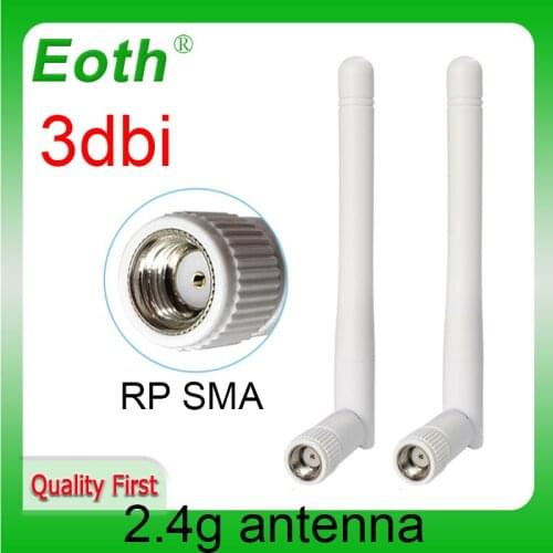 2.4Ghz Antenna wifi 3dbi RP-SMA male Connector 2.4G antena wifi antenna wi fi white antenne waterproof antenas wi-fi