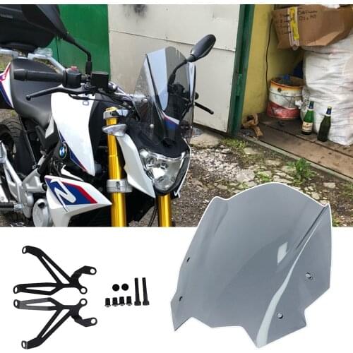 For BMW G310R G 310R 2017 2018 2019 Motorcycle Windshield Windscreen with Mounting bracket High Quality ABS Plastic