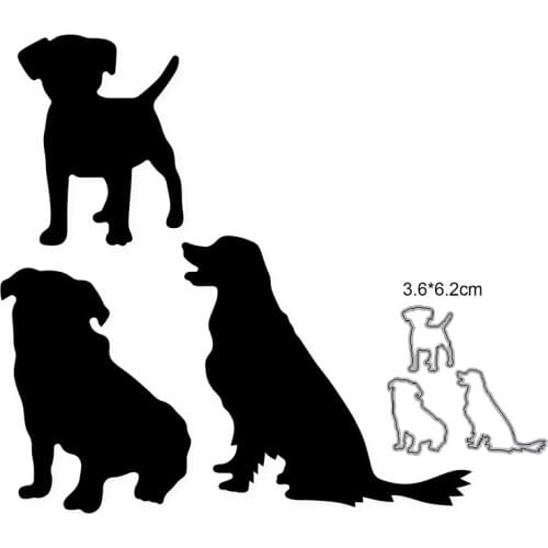 3 dogs Animal Cartoon Metal Cutting Dies Stencils for DIY Scrapbooking photo Album stamps Decorative Embossing DIY Paper Card