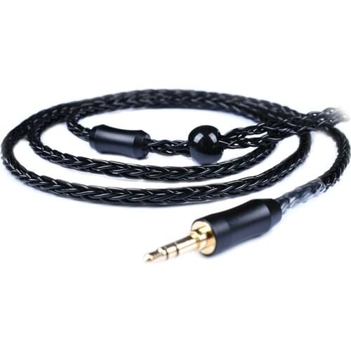 MMCX Cable SE215 535 846 Single Crystal Copper Silver Plated Cable DIY Custom IEM Cable Wire 3.5mm Connector