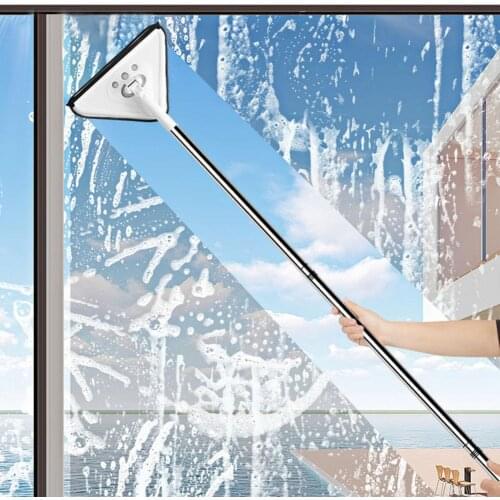 Multifunctional Rotating Cleaning Mop Retractable Lazy Triangle Dust Mop Household Ultrafine Fiber Window Glass Cleaning Tool