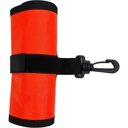 4' Scuba Diving Inflatable Safety Tube Sausage Signal Float, Surface Marker Buoy SMB with Plastic Clip, Highly Visible & Sturdy