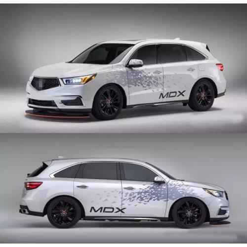 Car Sticker For Acura MDX Body Exterior Decoration Modified Sticker Pull Flower Color Bar Film