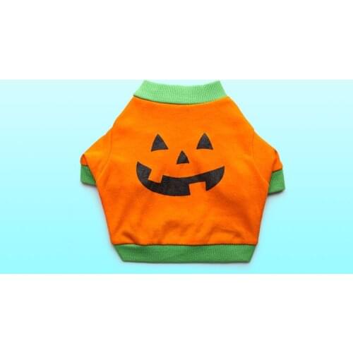 New cute fashion pet dog cat Pumpkin Pattern vest clothes doggy spring summer t shirts clothing puppy hoodies costume 1pcs