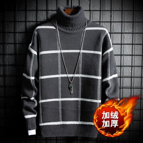 New plush and thickened high neck sweater casual bottoming Shirt Youth trend knitwear