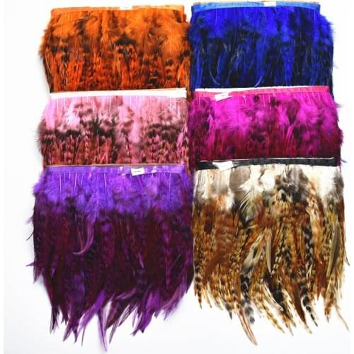 2Meter Pheasant Feathers Trim Rooster Feathers Lace Pluma Pink Red Feathers for Crafts Plume Decoration Feather Decor Plumas TOP