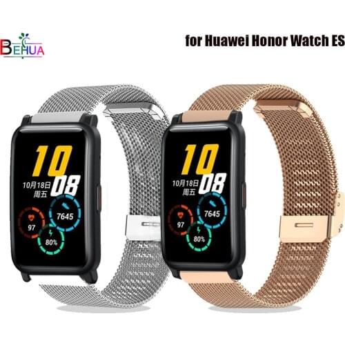 Milanese Stainless steel watchstrap For Huawei Honor Watch ES watchband For Garmin Forerunner 645 245 wristband Bracelet 20/22mm