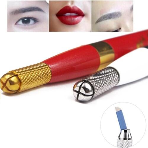 High Quality Gold Manual Pen Machine Professional Permanent Makeup Hand 3D Microblading Eyebrow Tool Tattoo Supply Accessories