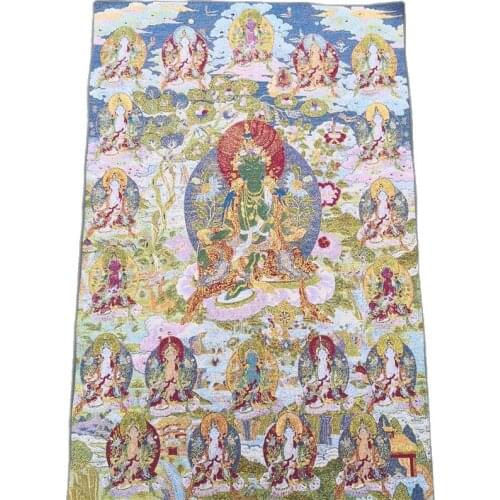 Tibet, Nepal, Thangka portrait, brocade painting, silk religious figures, all immortals, Thangka embroidery mural 17